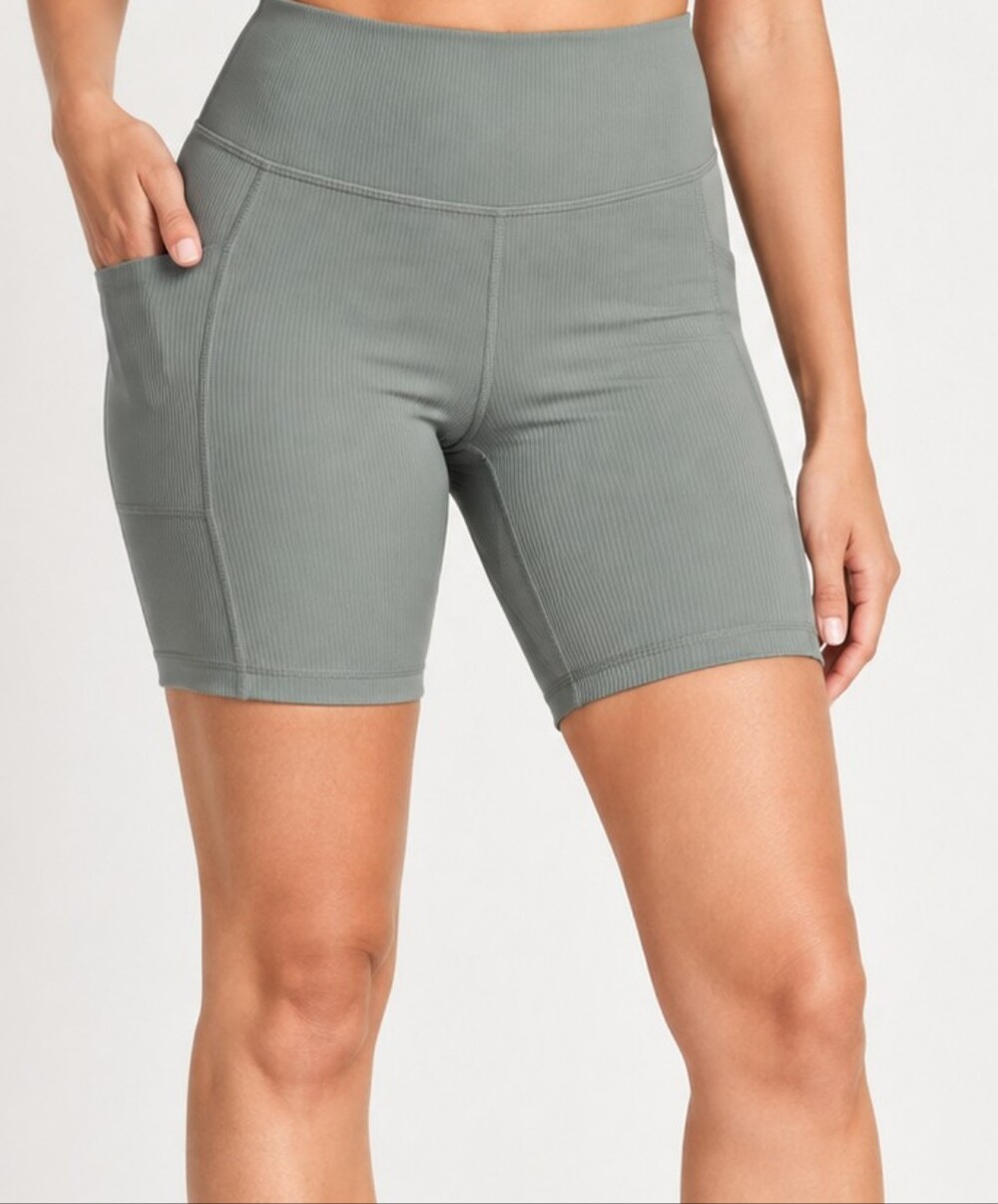 Old Navy Active PowerSoft Ribbed High-Rise Bike Shorts — Size XL
